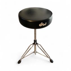 DW DWCP3100 3000 Series Round Drum Throne with Vise Memory Lock 2010s - Chrome