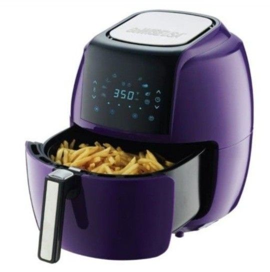GoWISE USA Quart in Electronic Programmable Air Fryer (Plum)
