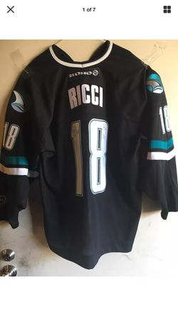 Mike Ricci San Jose Sharks CCM 6100 Authentic On-Ice Jersey (10th
