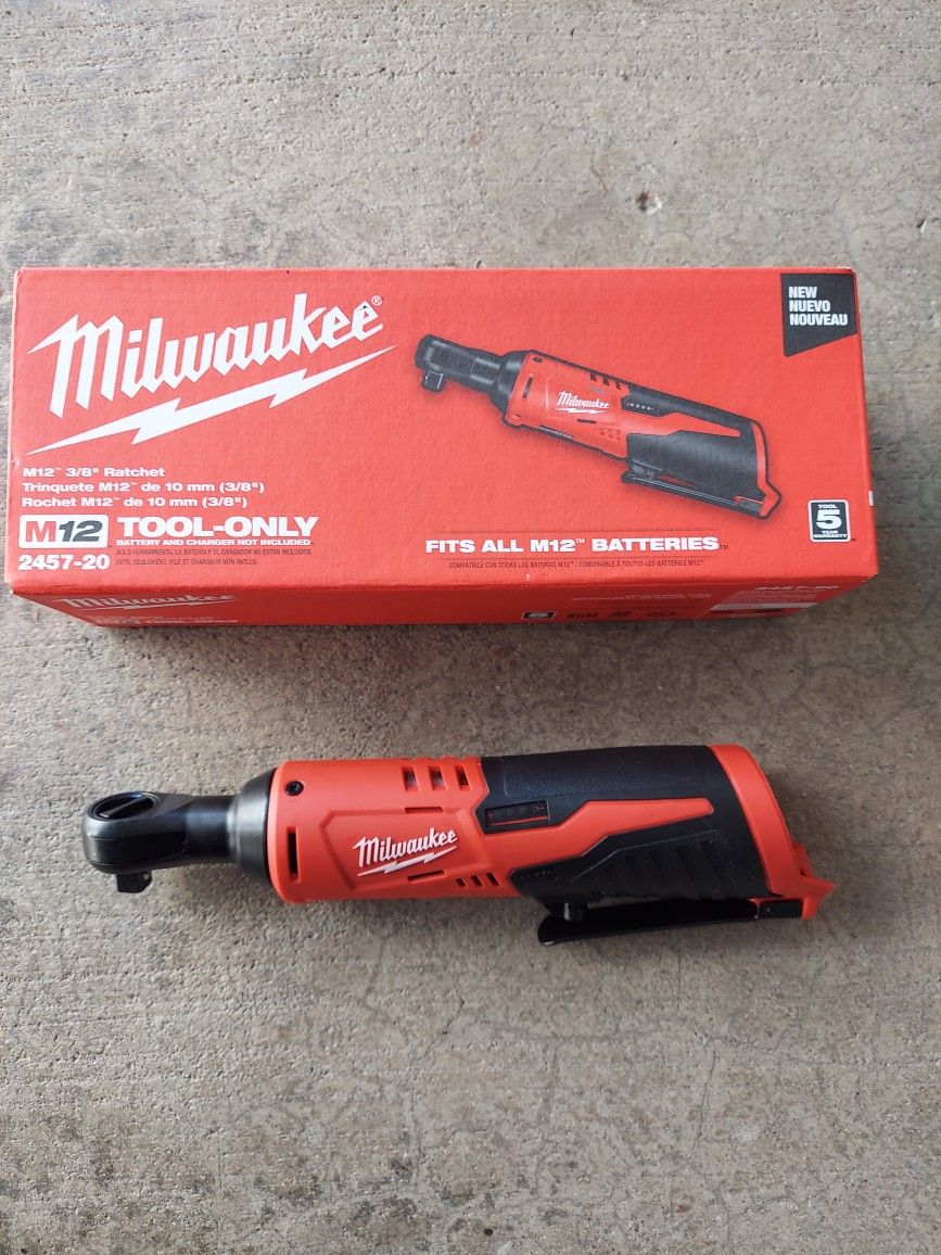 New Milwaukee 3/8" Cordless Ratchet M12 - ToolOnly