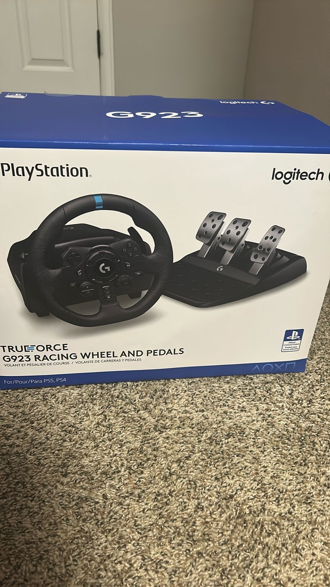 g923 logitech steering wheel and pedals brand new