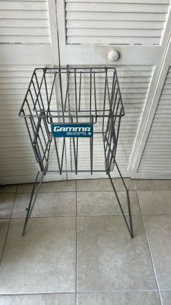 Gamma Ball Hopper pro plus  110 (Silver) Basket for Tennis Balls (Holds 110 Balls)