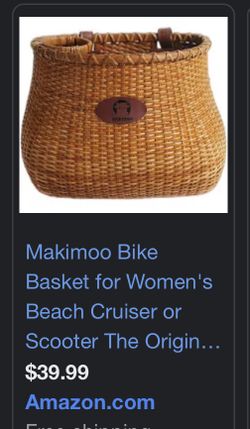 BRAND NEW Makimoo Bike Basket for Women's Beach Cruiser Built In