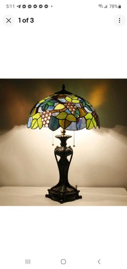 🔥 BRAND NEW Tiffany-Style Stained Glass Table Lamp – 16x16x24”