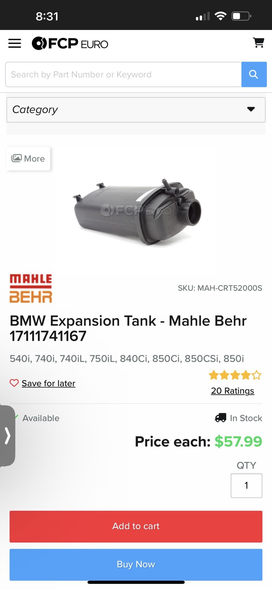 Bmw Expansion Tank