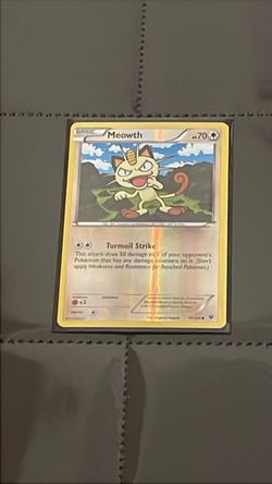 Pokemon Card Meowth Fates Collide Reverse Holo 74/124 Near Mint