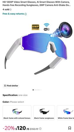 AI Smart Glasses with video, camera