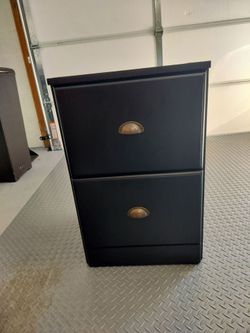 Black 2-Drawer Filing Cabinet