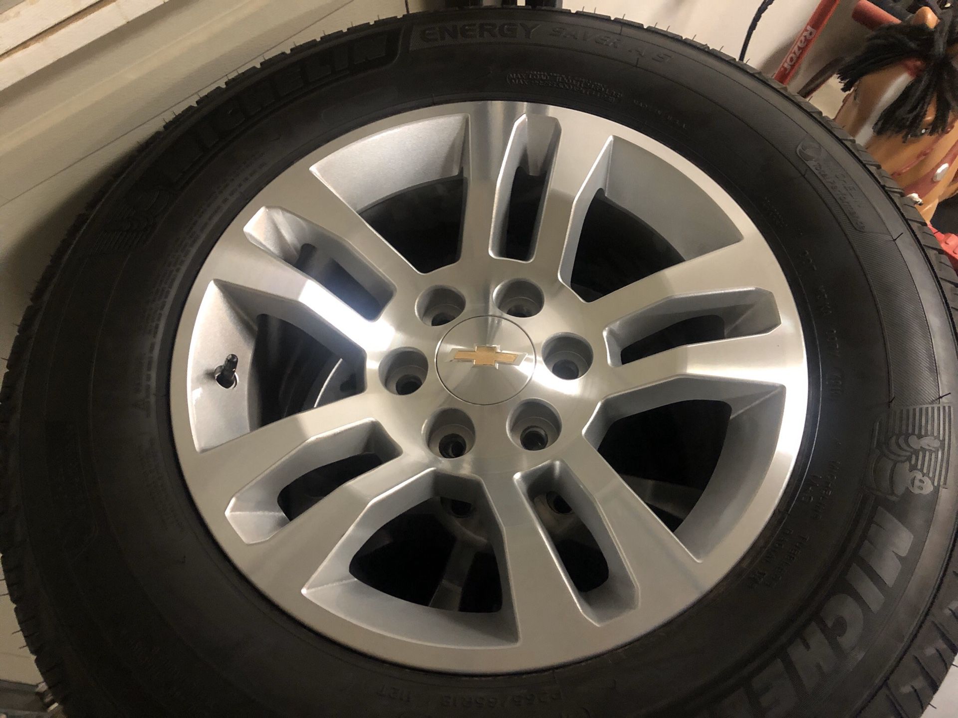 Brand new 2020 18 inch rims and tires for a Chevy Tahoe