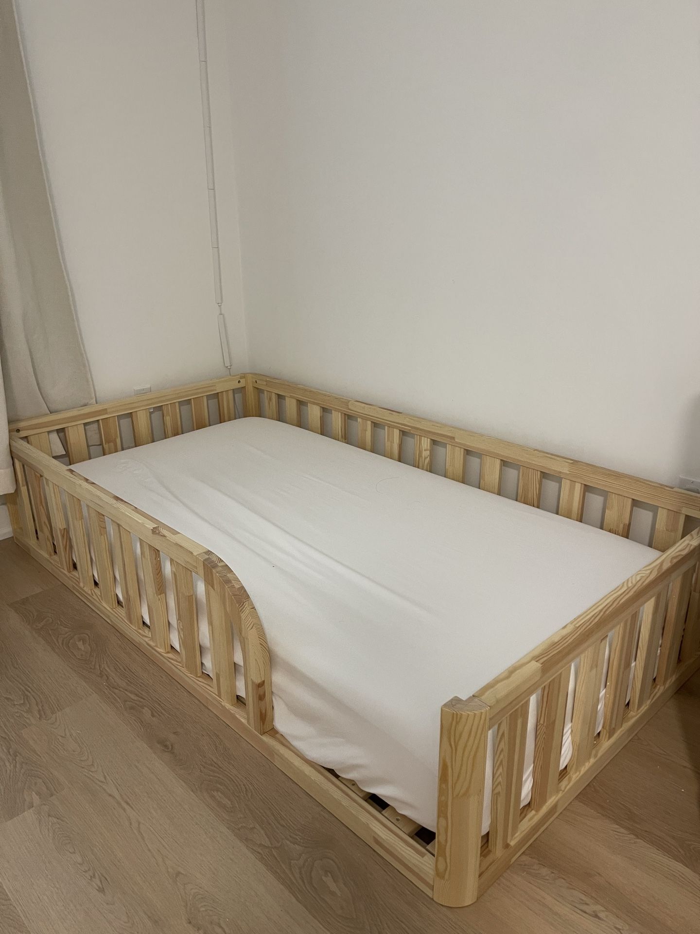 Twin Size Montessori Floor Bed Frame And Mattress