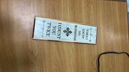 Decorative Wood Sign – When I Count My Blessings