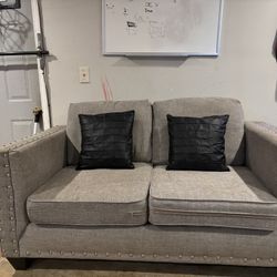 Gray loveseat