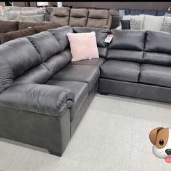 Slate Sectional Sofa Couch With İnterest Free Payment Options  Bladen