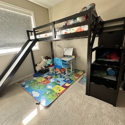 Kids Slide Bed With Storage