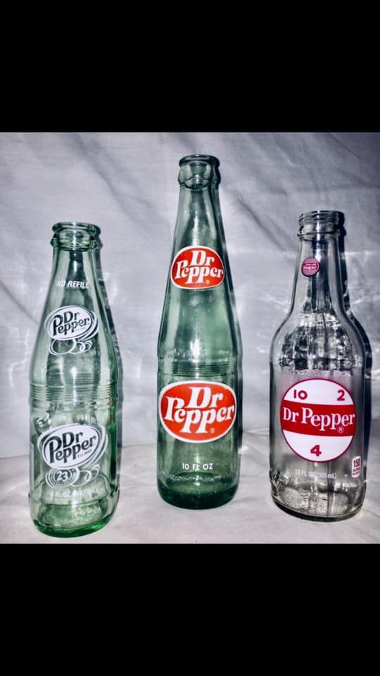Vintage Collectible Dr Pepper Bottles