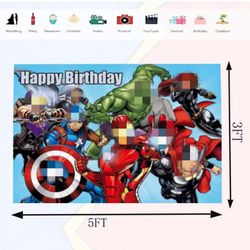 Super Hero Birthday Banner 🥳 (5ft X 3ft)