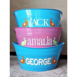 Customized Easter baskets and eggs