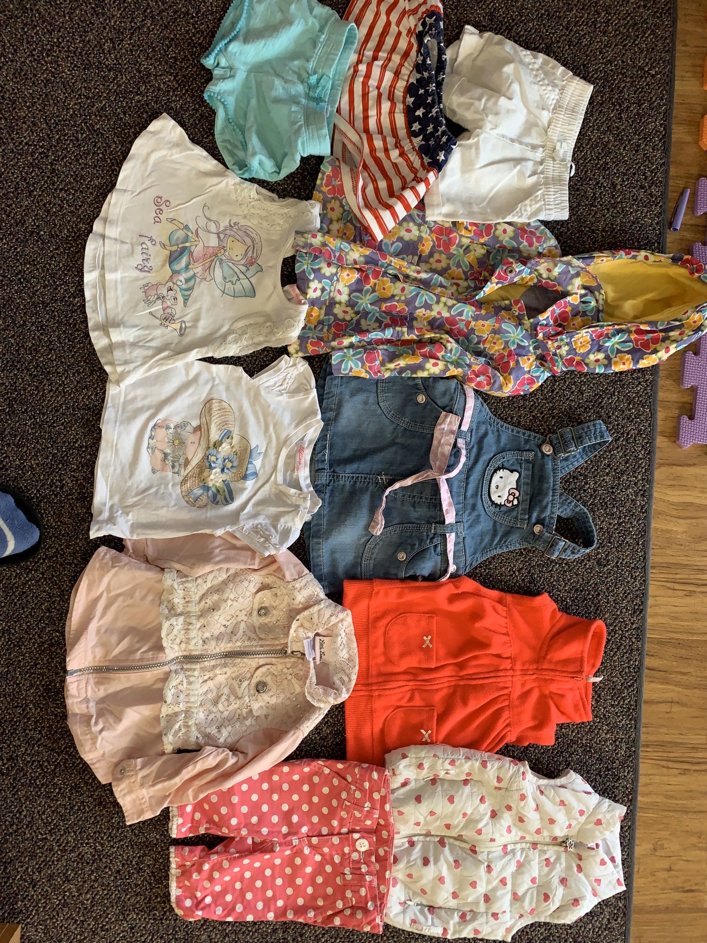 Toddler jackets, vest, pants, shirts 12-18m