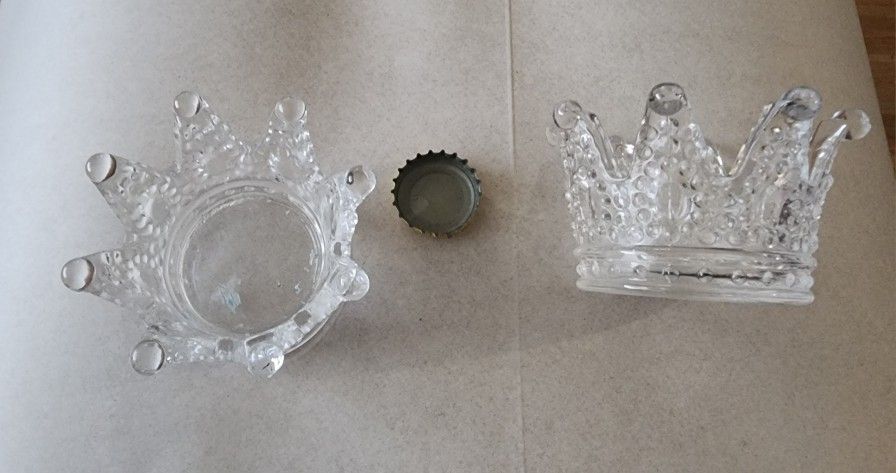 Crystal Crown Tealight Candle Holders