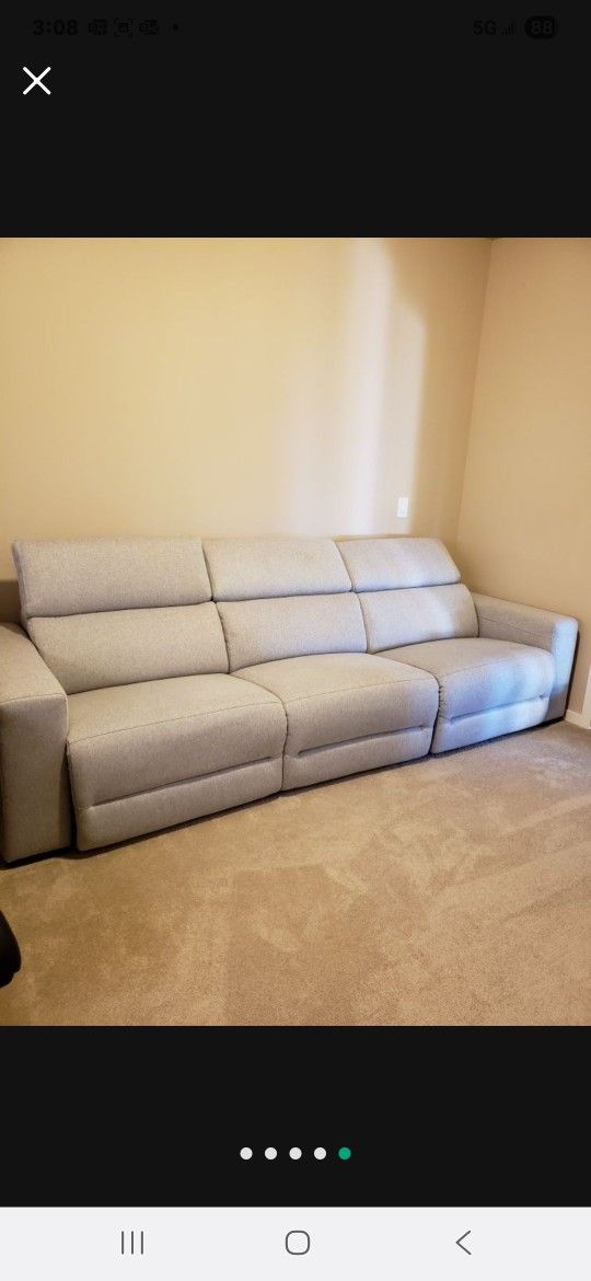 Macy's Nevio Sofa Power Recliner