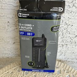 12ft cord+8 outlets surge protector