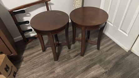 Side tables, 2 brown color