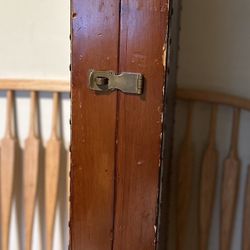 Hand Made Wooden Folding Sewing Organizer Cabinet 