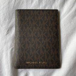 Michael Kors Jet Set Passport Wallet In Brown/Card Wallet