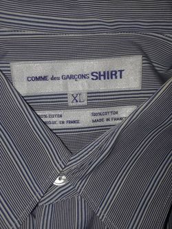 Comme des Garcons supreme blue stripe shirt made in France XL