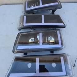 03-06 Chevrolet Silverado Avalanche LED DRL Headlights Luces Focos Micas Faros Faroles Headlamps Chevy 