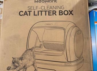 MeoWant Self-Cleaning Cat Litter Box, 75L Extra Large Open Automatic Cat Litter Box for Multi Cats