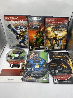 Ratchet & Clank + Deadlocked + up your arsenal PlayStation PS2 CIB 3 game lot