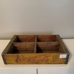 Vintage Yellow Coca-Cola Crate (Bunkie, LA) - Dated 1966