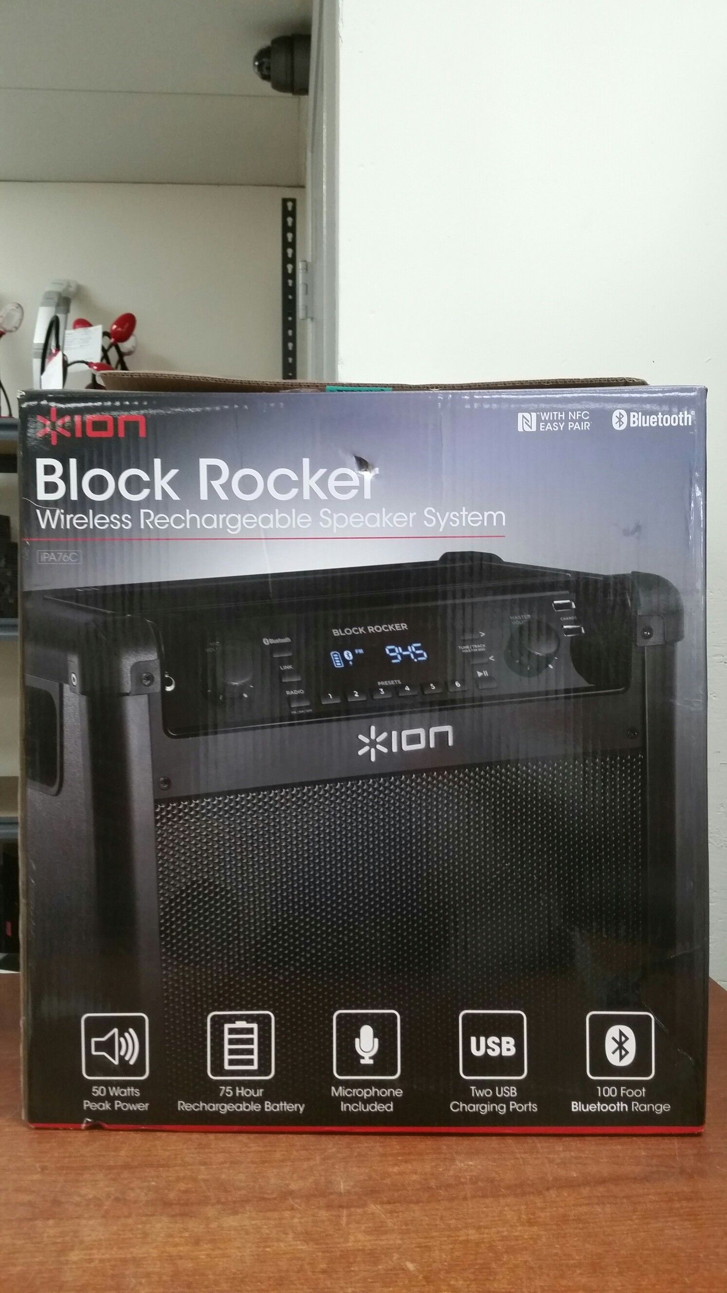ION Block Rocker Bluetooth Speaker, New open box | CL361