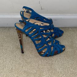 Alexandre Birman Snakeskin Heel Sz 8 Or 38 