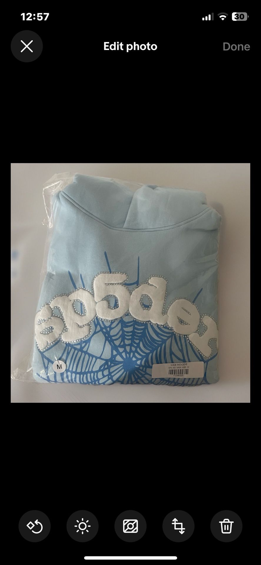 Sky Blue Sp5der Web Hoodie *SEND OFFERS*