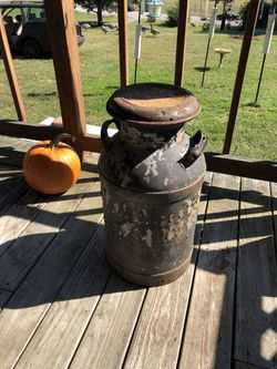 Old Metal Milk Can