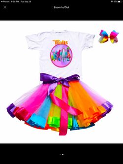 Trolls outfit dress 4t