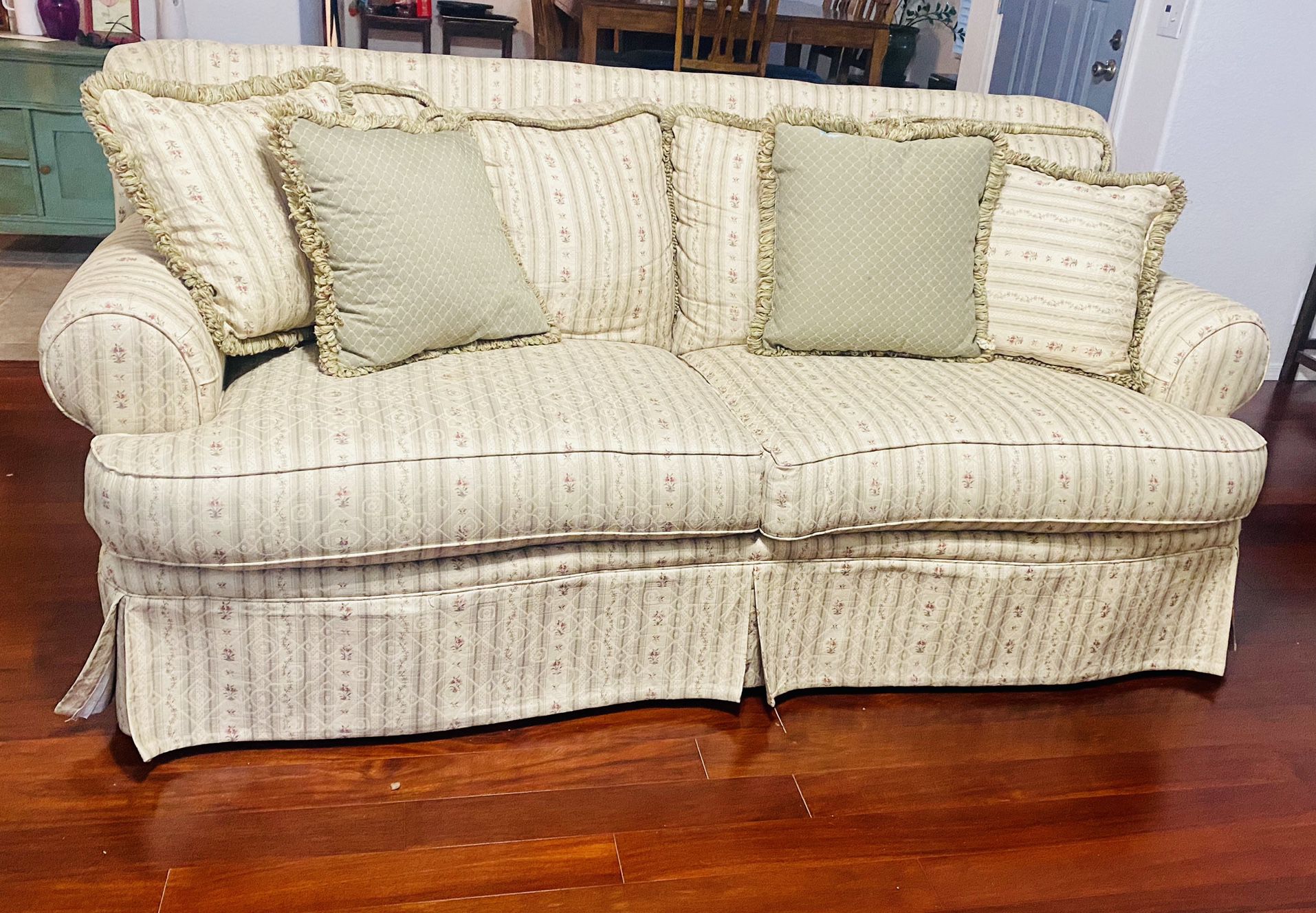 2 Clean Sofas For sale- Smoke Free Home With Pillows 
