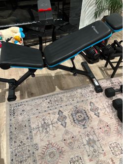 Exercise bench.View the description below