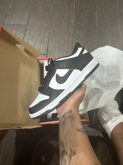 Nike Dunk Low Black And White Size 6y