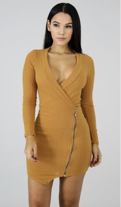 Knit zipper dress