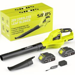 Leaf Blower With 2 Battery And Charger 