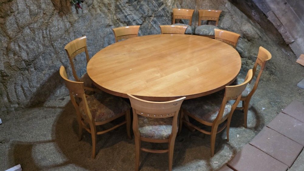 Casual Dining Or Conference Table And Chairs, Seats 8