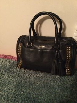 Beautiful Black Genuine Leather Coach Purse