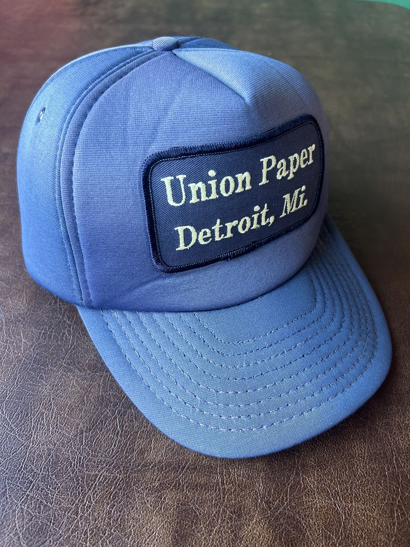 Vintage 90s Union Paper Detroit Michigan SnapBack Hat
