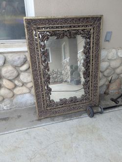 Wooden mirror