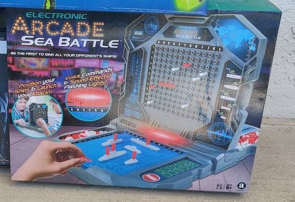 Electronic Arcade Sea Battle Ships Board Game Combat Destroy Fun Kids