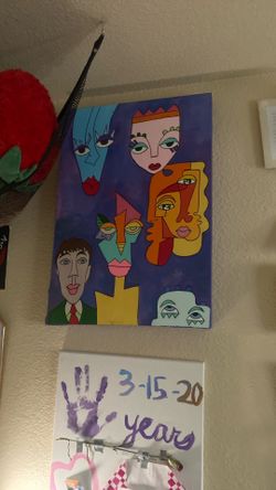 Hand painted Cubism X-Large Canvas