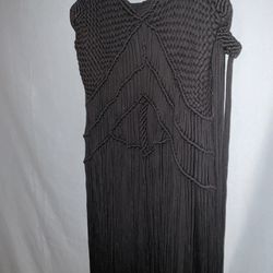 Ralph Lauren Black Fringe Dress (M)